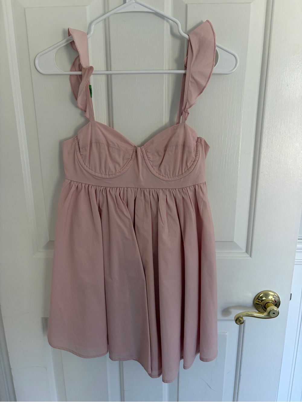 Sky to Moon Blush Pink Ruffle Strap Babydoll Dress